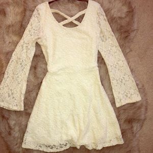 Lacey White Skater Dress
